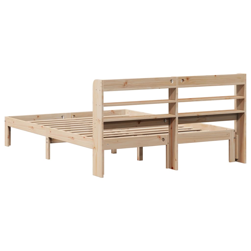 Bed Frame with Headboard without Mattress 140x190 cm